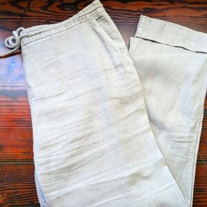 Michael Stars 100% Linen Drawstring Pants – Size L